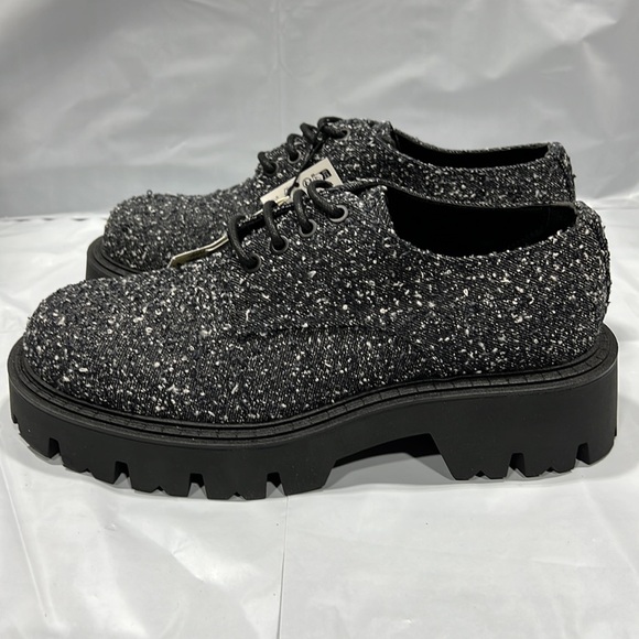 NWT - ZARA MEN’S CHUNKY FABRIC DERBY SHOES, BLUE - SIZE 8 - Picture 9 of 14